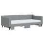 Sofá cama nido con colchón tela gris claro 90x200 cm de vidaXL, Camas y somieres - Ref: Foro24-3197444, Precio: 445,76 €, Des...