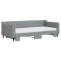 Trundle sofa bed with light gray fabric mattress 90x200 cm by vidaXL, Beds and slatted bases - Ref: Foro24-3197444, Price: 44...