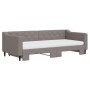Trundle sofa bed with taupe gray fabric mattress 90x200 cm by vidaXL, Beds and slatted bases - Ref: Foro24-3197447, Price: 44...