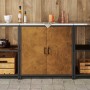 Gabinete de Almacenamiento para Cocina con estante Oxidado