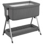 Crib with dark gray linen fabric mattress by vidaXL, Cribs and beds for children - Ref: Foro24-10290, Price: 130,85 €, Discou...