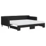 Trundle sofa bed with black fabric mattress 90x200 cm by vidaXL, Beds and slatted bases - Ref: Foro24-3197446, Price: 442,26 ...