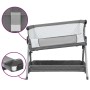 Crib with dark gray linen fabric mattress by vidaXL, Cribs and beds for children - Ref: Foro24-10290, Price: 130,85 €, Discou...