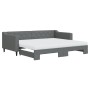 Sofá cama nido con colchón tela gris oscuro 90x200 cm de vidaXL, Camas y somieres - Ref: Foro24-3197445, Precio: 440,49 €, De...