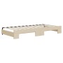 Sofá cama nido con colchón tela crema 90x200 cm de vidaXL, Camas y somieres - Ref: Foro24-3197448, Precio: 441,57 €, Descuent...