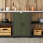 Gabinete de Almacenamiento para Cocina Verde oliva Acero