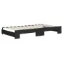 Trundle sofa bed with black fabric mattress 100x200 cm by vidaXL, Beds and slatted bases - Ref: Foro24-3197451, Price: 428,32...