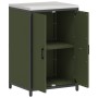 Gabinete de Almacenamiento para Cocina Verde oliva Acero