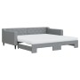 Ausziehbares Schlafsofa mit hellgrauer Stoffmatratze 100x200 cm von vidaXL, Betten und Lattenroste - Ref: Foro24-3197449, Pre...
