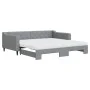 Sofá cama nido con colchón tela gris claro 100x200 cm de vidaXL, Camas y somieres - Ref: Foro24-3197449, Precio: 435,85 €, De...