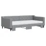 Sofá cama nido con colchón tela gris claro 100x200 cm de vidaXL, Camas y somieres - Ref: Foro24-3197449, Precio: 435,85 €, De...