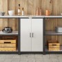 Gabinete de Almacenamiento para Cocina con estante Plateado