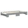 Sofá cama nido con colchón tela gris claro 100x200 cm de vidaXL, Camas y somieres - Ref: Foro24-3197449, Precio: 435,85 €, De...