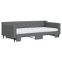 Trundle sofa bed with dark gray fabric mattress 100x200 cm by vidaXL, Beds and slatted bases - Ref: Foro24-3197450, Price: 43...