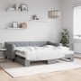 Sofá cama nido con colchón tela gris claro 90x190 cm de vidaXL, Camas y somieres - Ref: Foro24-3197454, Precio: 418,26 €