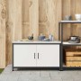 Gabinete de Almacenamiento para Cocina con cajón Blanco Acero