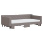 Sofá cama nido con colchón tela gris taupe 100x200 cm de vidaXL, Camas y somieres - Ref: Foro24-3197452, Precio: 443,92 €, De...