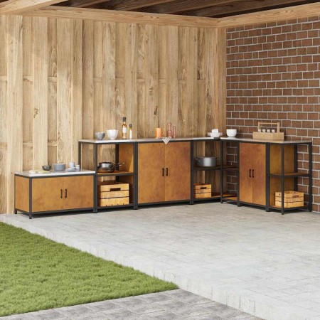 Gabinete de Almacenamiento para Cocina con estante Oxidado