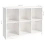 Regal aus massivem weißem Kiefernholz, 104 x 33 x 76 cm von vidaXL, Bücherregale und Regale - Ref: Foro24-809967, Preis: 123,...
