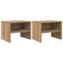 Armario de Noche 2 pcs Roble artisan 40 x 40 x 30 cm
