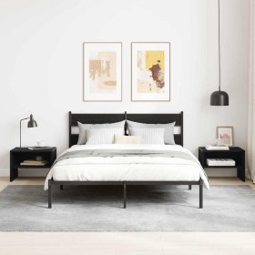 Armario de Noche 2 pcs Roble negro 40 x 40 x 30 cm