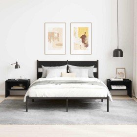 Armario de Noche 2 pcs Roble negro 40 x 40 x 30 cm en Mesitas de noche | Comprar online en Foro24