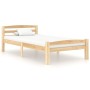 Solid pine wood bed frame 90x200 cm by vidaXL, Beds and slatted bases - Ref: Foro24-322061, Price: 107,98 €, Discount: %