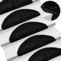 Alfombrillas para escaleras 15 unidades 56x17x3 cm Negro