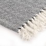 Navy blue cotton herringbone blanket 125x150 cm by vidaXL, Blankets - Ref: Foro24-245321, Price: 22,92 €, Discount: %