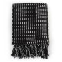 Manta a cuadros de algodón negro 125x150 cm de vidaXL, Mantas - Ref: Foro24-245330, Precio: 20,05 €, Descuento: %