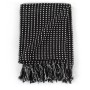 Manta a cuadros de algodón negro 125x150 cm de vidaXL, Mantas - Ref: Foro24-245330, Precio: 20,05 €, Descuento: %