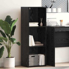 Estantería Roble negro 40 x 30 x 114 cm Madera contrachapada en Librerías y estanterías | Comprar online en Foro24