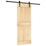 Schiebetür mit Beschlägen aus massivem Kiefernholz 80x210 cm von vidaXL, Türen - Ref: Foro24-3202987, Preis: 154,09 €, Rabatt: %