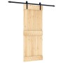 Schiebetür mit Beschlägen aus massivem Kiefernholz 80x210 cm von vidaXL, Türen - Ref: Foro24-3202987, Preis: 156,70 €, Rabatt: %