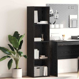 Estantería Roble negro 40 x 30 x 152 cm Madera contrachapada en Librerías y estanterías | Comprar online en Foro24