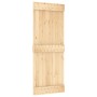 Schiebetür mit Beschlägen aus massivem Kiefernholz 80x210 cm von vidaXL, Türen - Ref: Foro24-3202987, Preis: 156,70 €, Rabatt: %