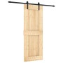 Puerta corredera con herrajes madera maciza de pino 80x210 cm de vidaXL, Puertas - Ref: Foro24-3202993, Precio: 182,24 €, Des...