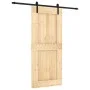 Sliding door with solid pine wood hardware 90x210 cm by vidaXL, Doors - Ref: Foro24-3202995, Price: 184,62 €, Discount: %