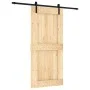 Puerta corredera con herrajes madera maciza de pino 95x210 cm de vidaXL, Puertas - Ref: Foro24-3202996, Precio: 180,63 €, Des...