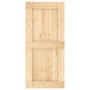 Schiebetür mit Beschlägen aus massivem Kiefernholz, 95 x 210 cm von vidaXL, Türen - Ref: Foro24-3202996, Preis: 186,06 €, Rab...