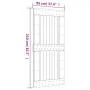 Puerta corredera con herrajes madera maciza de pino 95x210 cm de vidaXL, Puertas - Ref: Foro24-3202996, Precio: 180,63 €, Des...