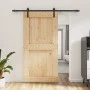 Schiebetür mit Beschlägen aus massivem Kiefernholz 100x210 cm von vidaXL, Türen - Ref: Foro24-3202997, Preis: 200,68 €, Rabat...