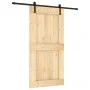 Schiebetür mit Beschlägen aus massivem Kiefernholz 100x210 cm von vidaXL, Türen - Ref: Foro24-3202997, Preis: 200,68 €, Rabat...