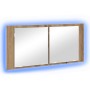 Espejo LED Cabinet con estante Roble artisan 100 x 12 x 45 cm
