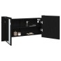 Espejo LED Cabinet con estante Roble negro 100 x 12 x 45 cm