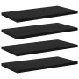 Tablero de Estantería 4 pcs Negro 40 x 20 x 1.5 cm