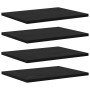Tablero de Estantería 4 pcs Negro 40 x 30 x 1.5 cm