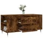 Smoked oak engineered wood coffee table 102x44.5x50 cm by vidaXL, Coffee table - Ref: Foro24-830993, Price: 75,58 €, Discount: %