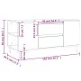 Couchtisch aus geräuchertem Eichenholzwerkstoff, 102 x 44,5 x 50 cm von vidaXL, Couchtisch - Ref: Foro24-830993, Preis: 75,58...