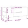 Couchtisch aus geräuchertem Eichenholzwerkstoff, 102 x 44,5 x 50 cm von vidaXL, Couchtisch - Ref: Foro24-830993, Preis: 76,46...
